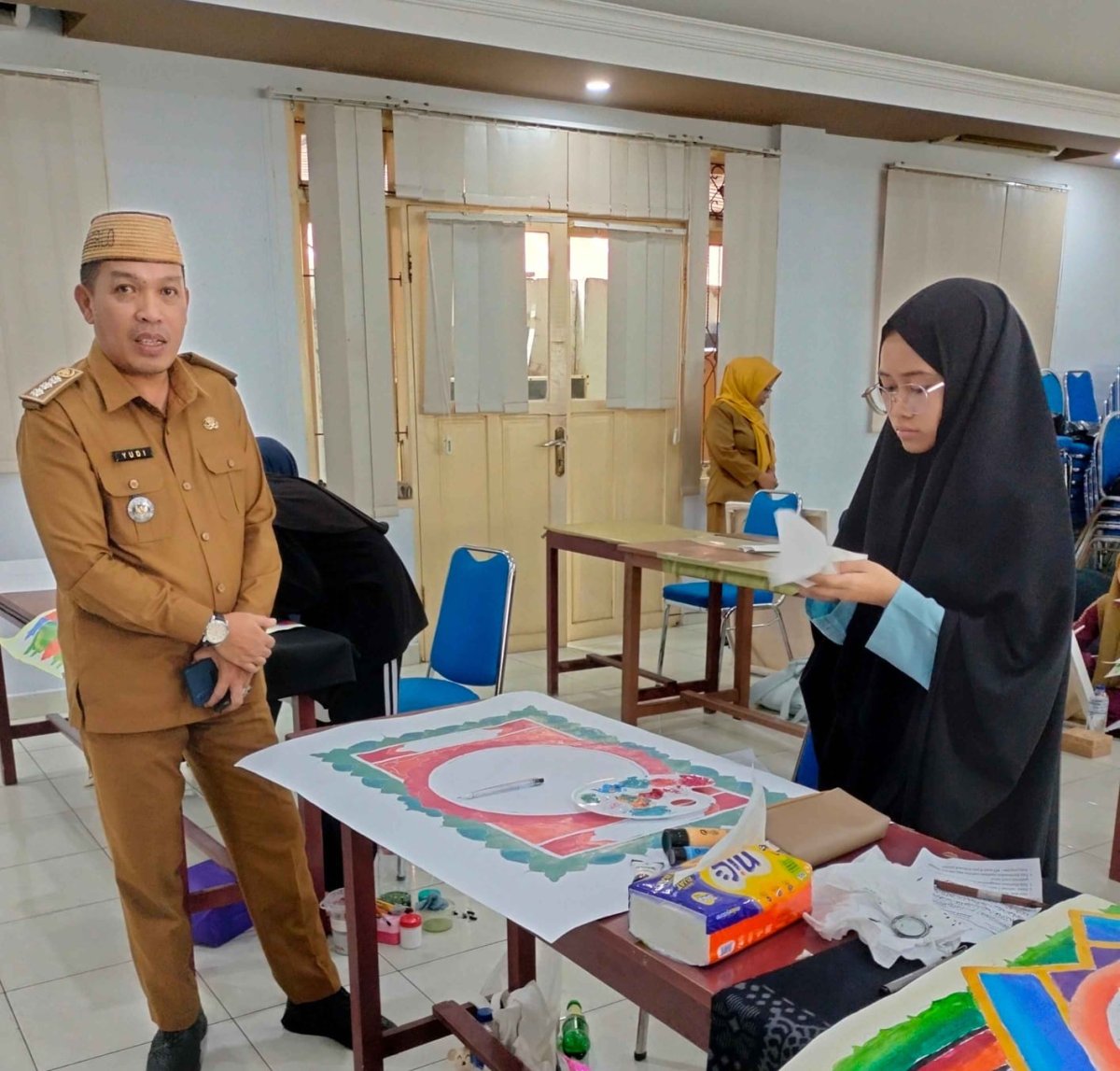 Berikan Semangat, Camat Telaga Biru Tinjau Kafilah MTQ